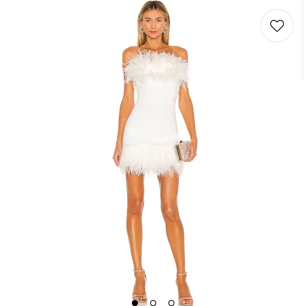 Bronx and Banco Lola - White Feather Mini Dress